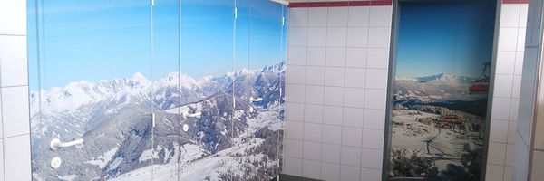 Flachauer Bergbahnen - WC Tuerbeschriftungen mit Digitaldruck auf Hochleistungsfolie Flachauer Bergbahnen - WC Tuerbeschriftungen mit Digitaldruck auf Hochleistungsfolie